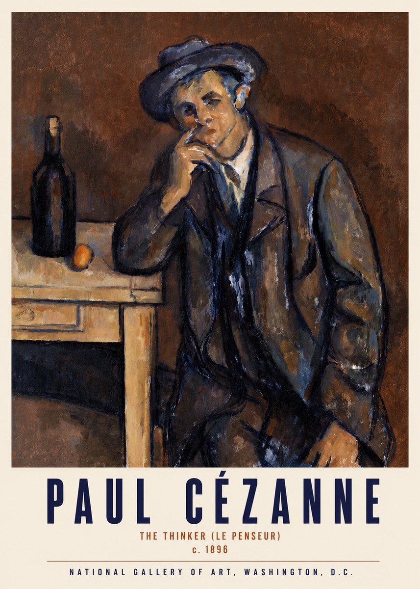Paul Cézanne The Thinker (Le Penseur) No3 - Plakat