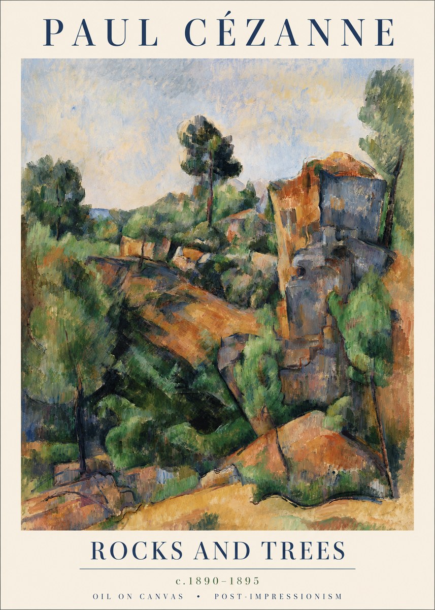 Paul Cézanne Rocks and Trees I No4 - Plakat