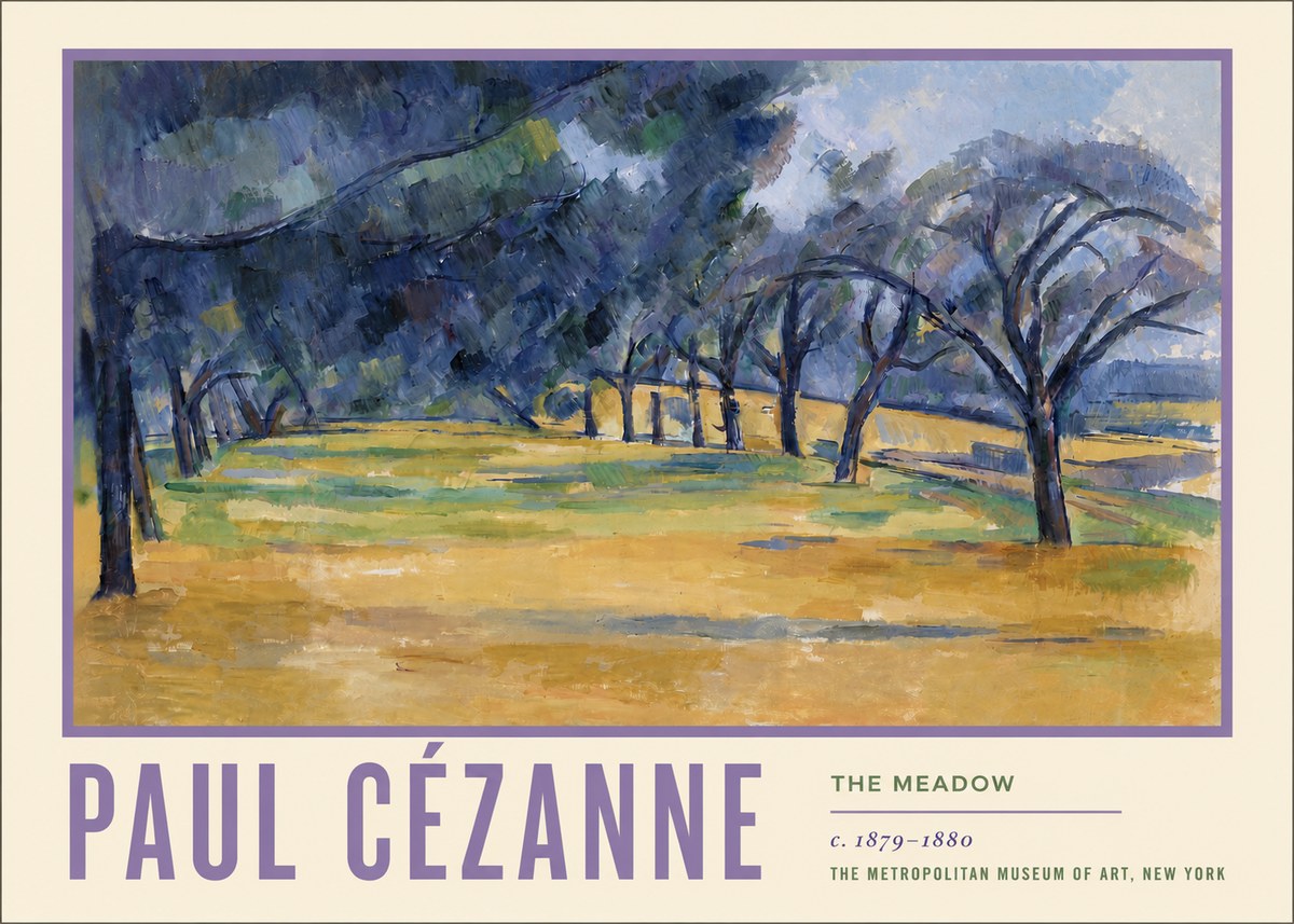 Paul Cézanne The Meadow No5 - Plakat