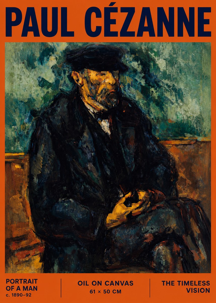 Paul Cézanne Portrait of a Man I No4 - Plakat