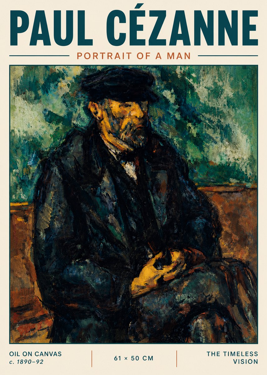 Paul Cézanne Portrait of a Man I No6 - Plakat