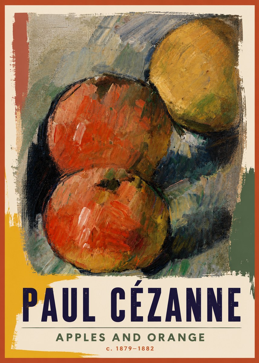 Paul Cézanne Apples and Orange No4 - Plakat