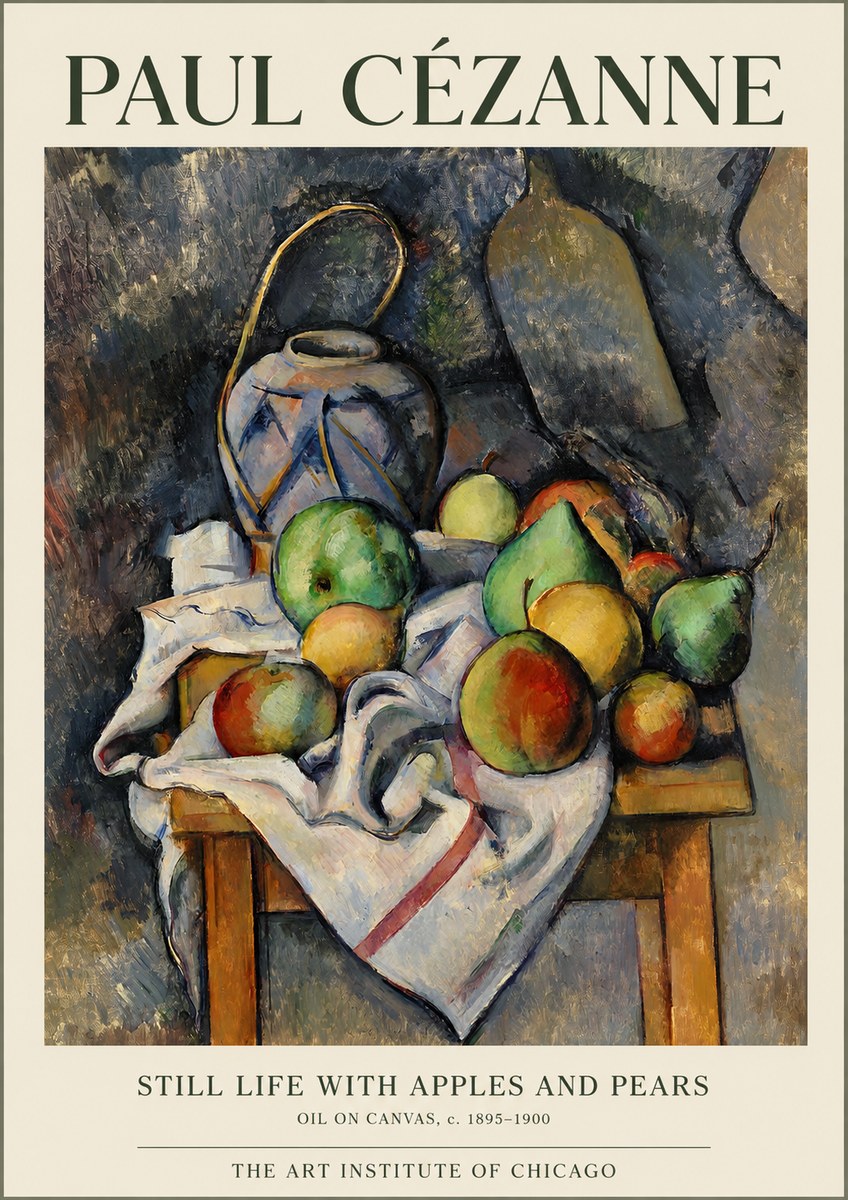 Paul Cézanne Still Life with Apples and Pears No1 - Plakat