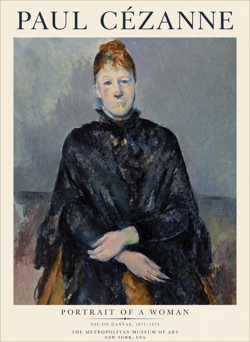 Paul Cézanne Portrait of a Woman I No1 - Plakat