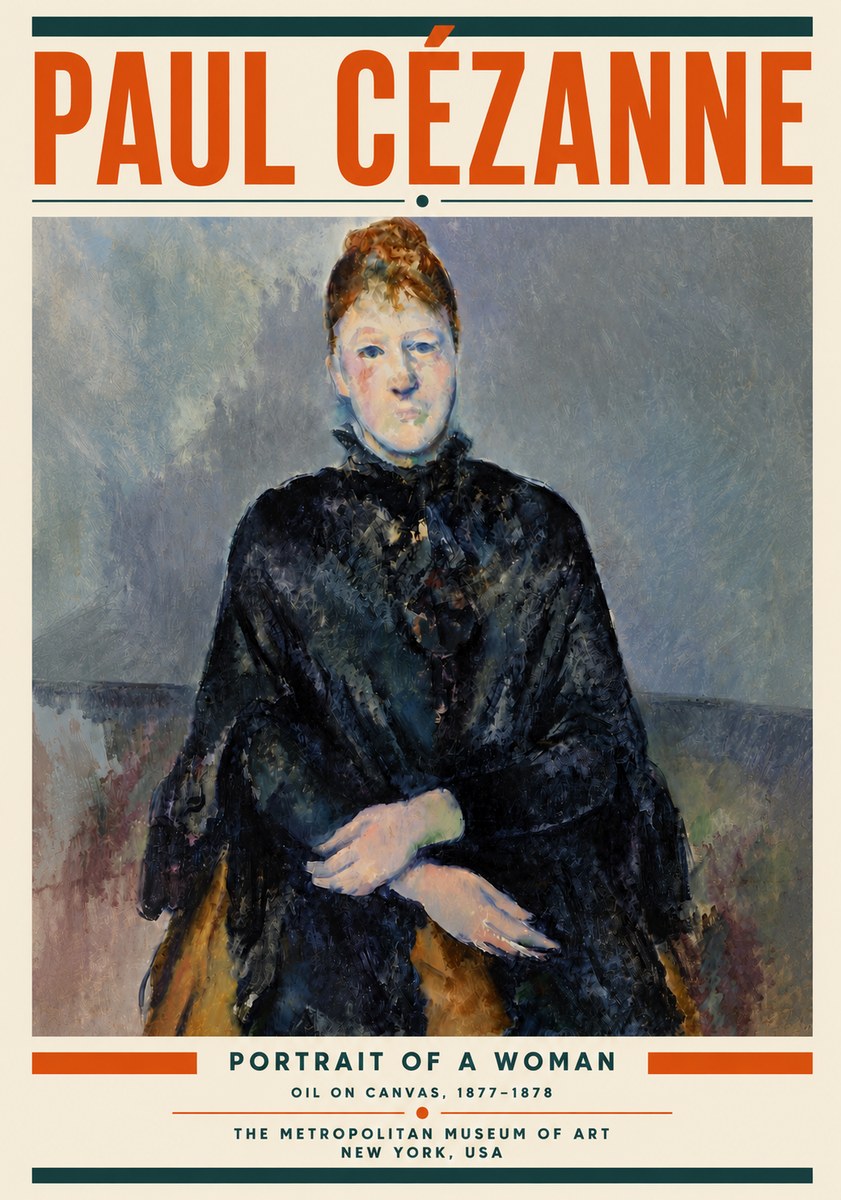 Paul Cézanne Portrait of a Woman I No6 - Plakat