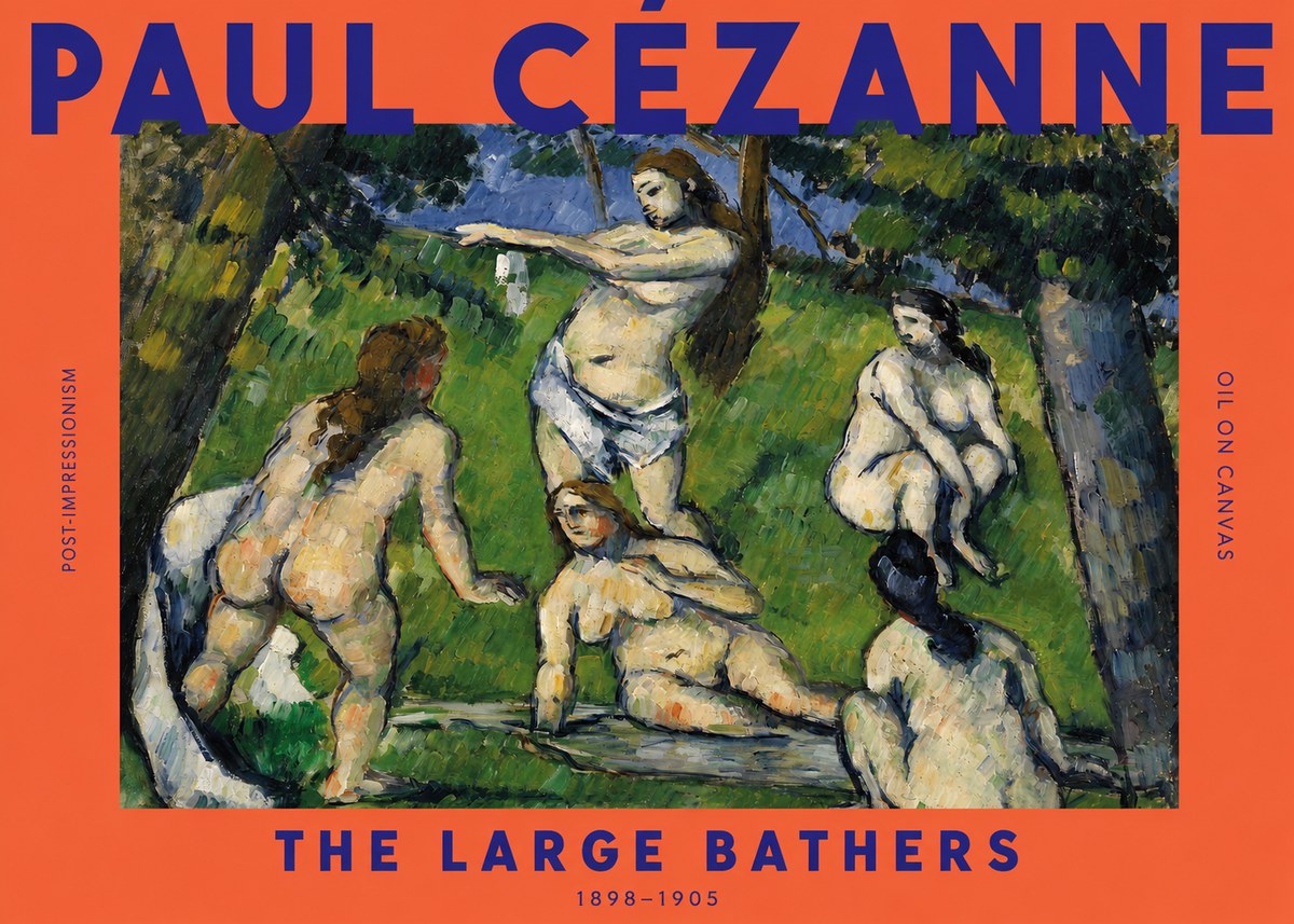 Paul Cézanne The Large Bathers III No2 - Plakat