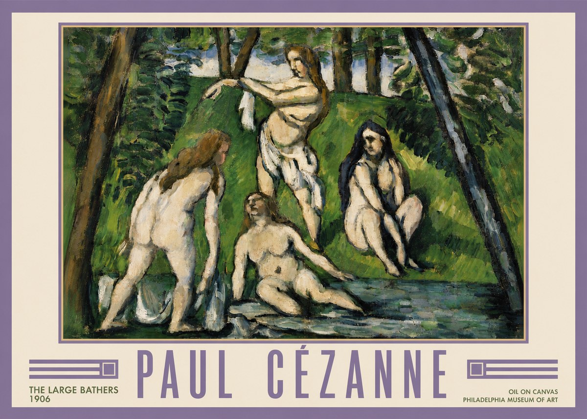 Paul Cézanne The Large Bathers IV No6 - Plakat