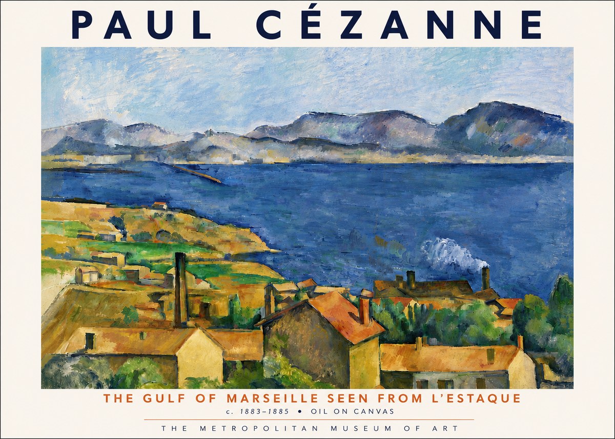 Paul Cézanne The Gulf of Marseille Seen from L'estaque No5 - Plakat
