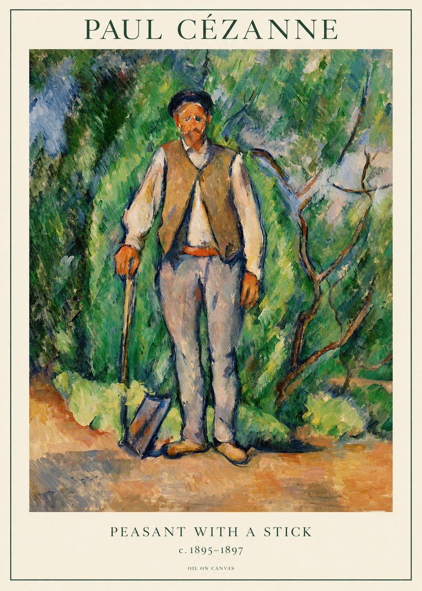 Paul Cézanne Peasant with a Stick No1 - Plakat