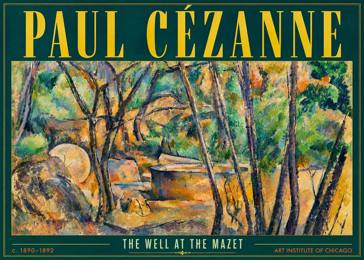 Paul Cézanne The Well at the Mazet No5 - Plakat