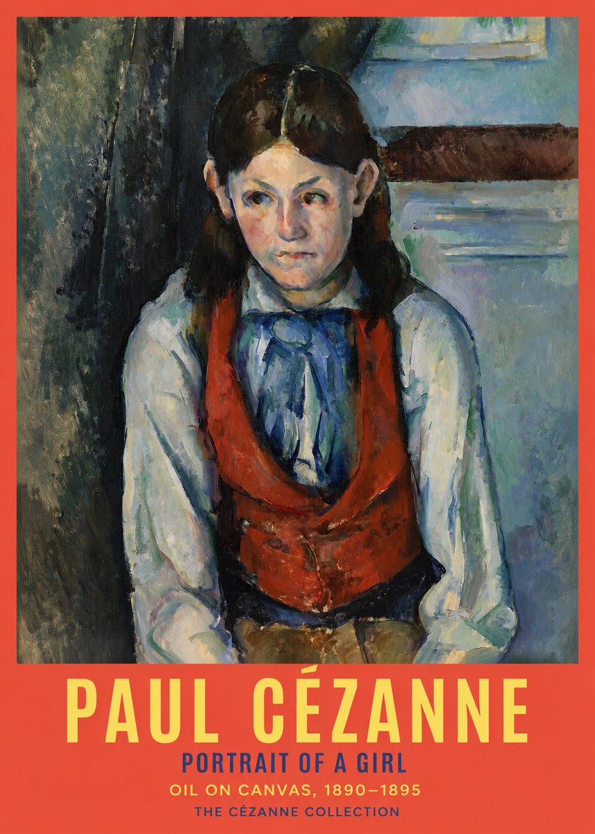 Paul Cézanne Portrait of a Girl No2 - Plakat