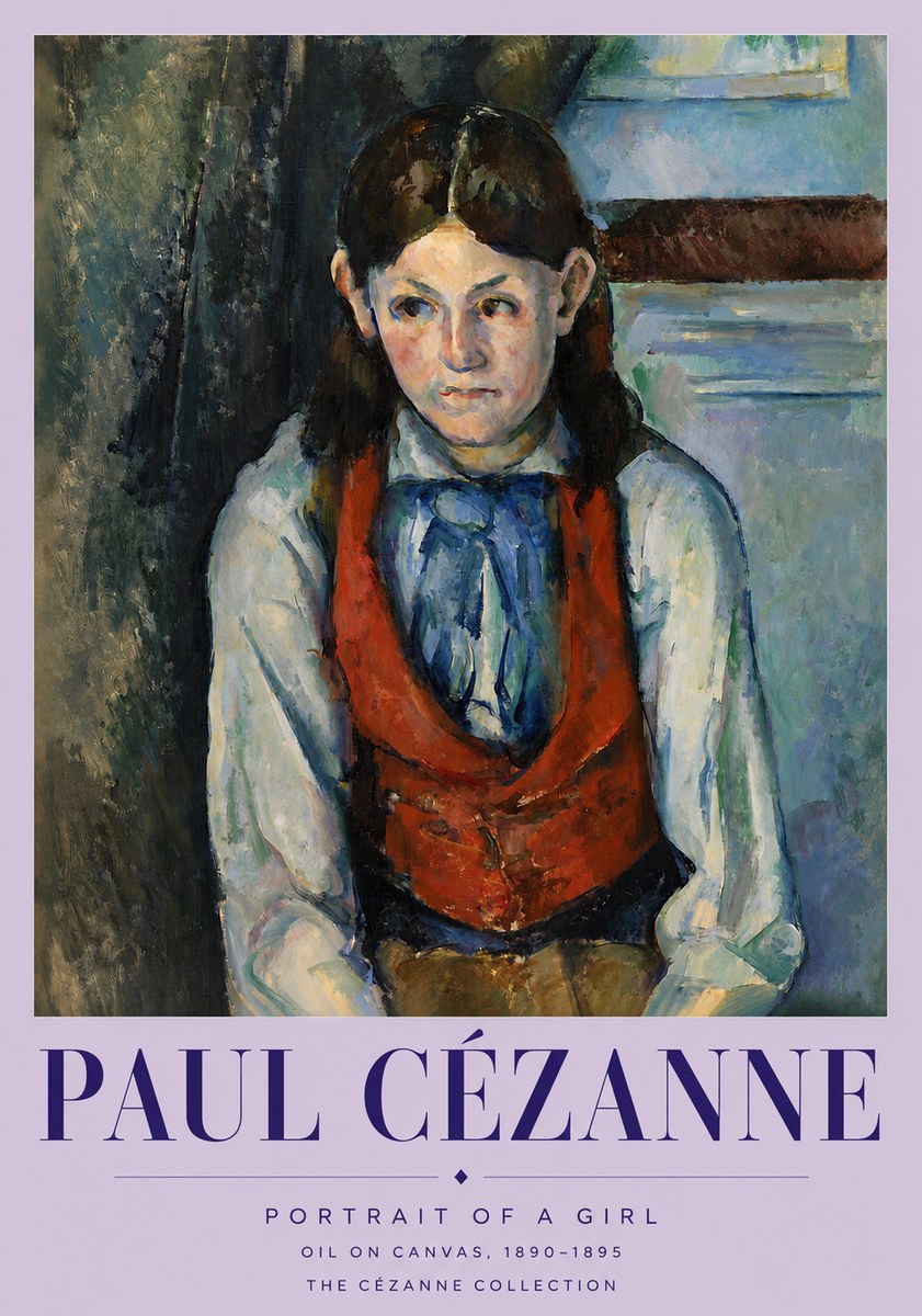 Paul Cézanne Portrait of a Girl No3 - Plakat