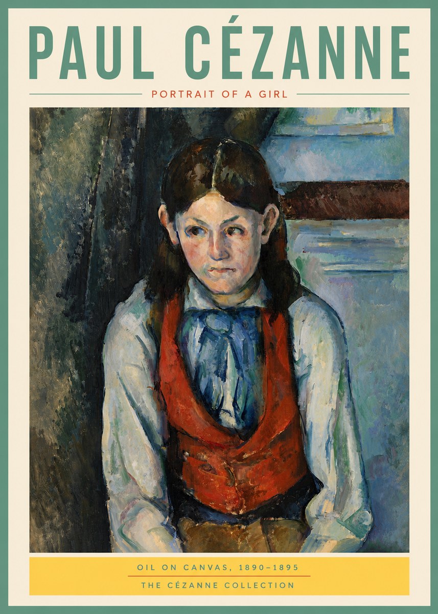 Paul Cézanne Portrait of a Girl No5 - Plakat