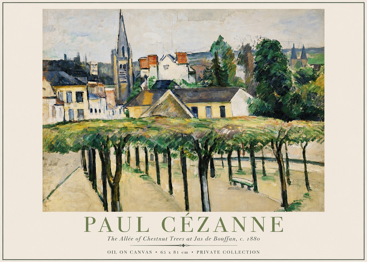 Paul Cézanne The Allée of Chestnut Trees at Jas De Bouffan No3 - Plakat