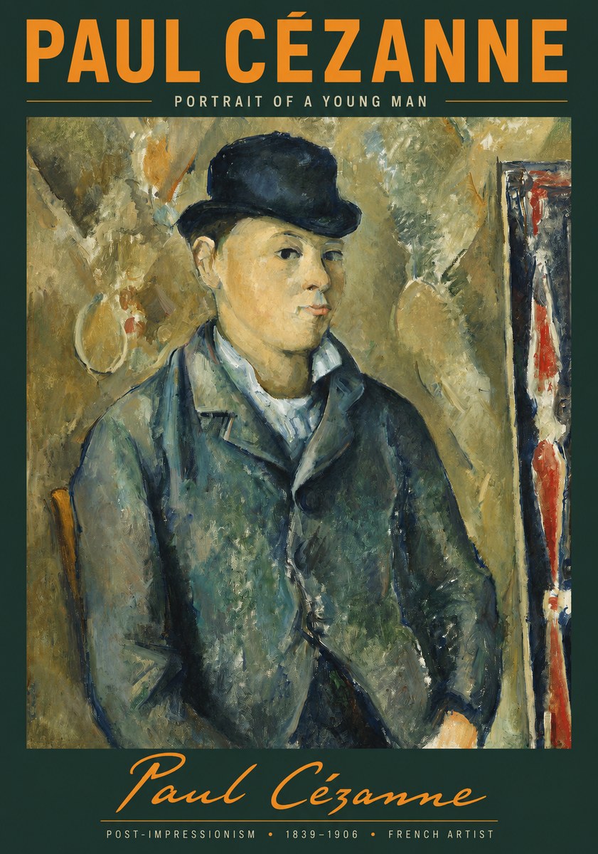 Paul Cézanne Portrait of a Young Man No2 - Plakat