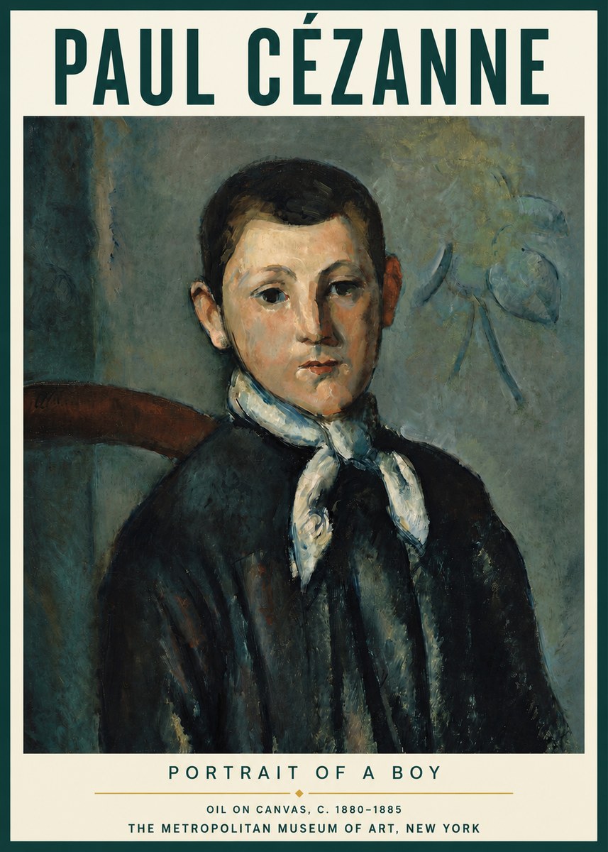Paul Cézanne Portrait of a Boy No3 - Plakat