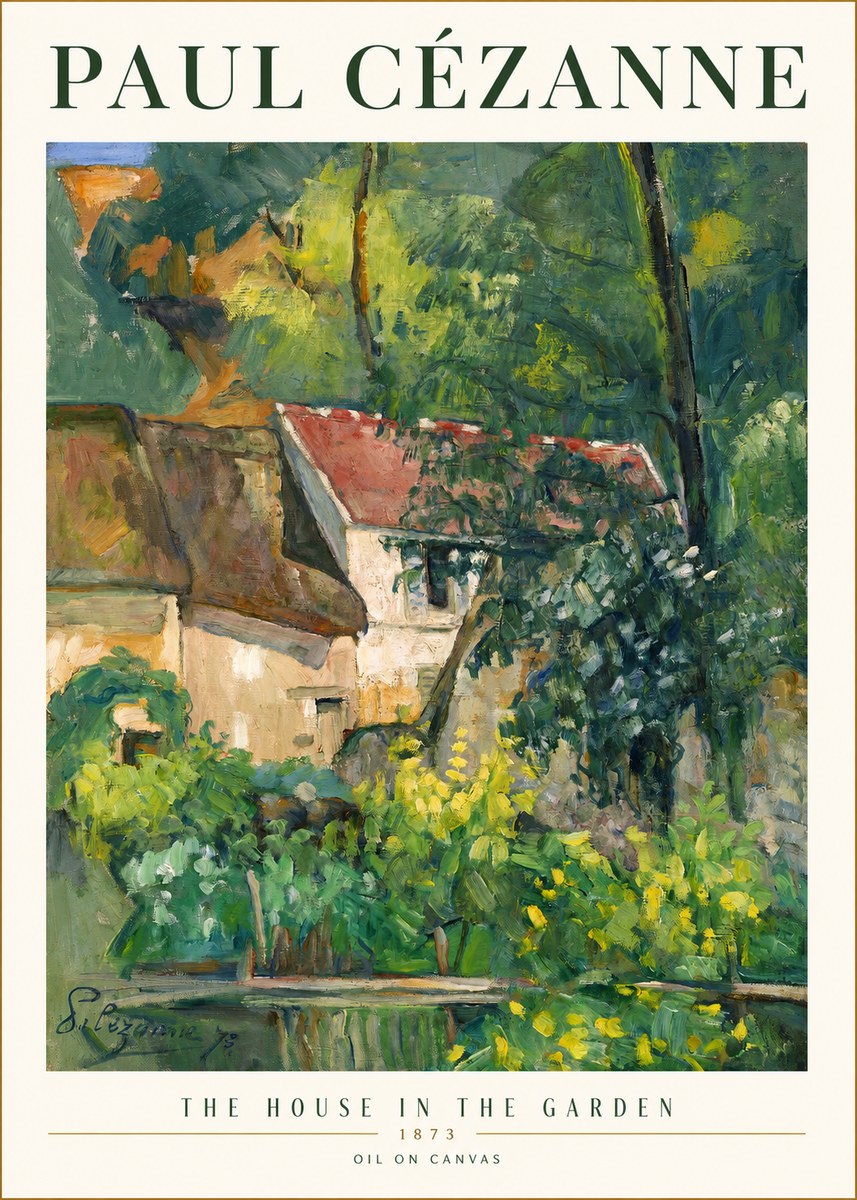 Paul Cézanne The House in the Garden No1 - Plakat