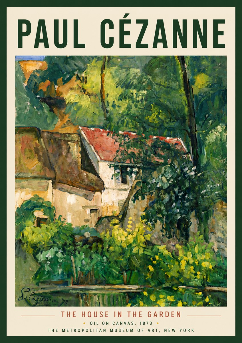Paul Cézanne The House in the Garden No6 - Plakat