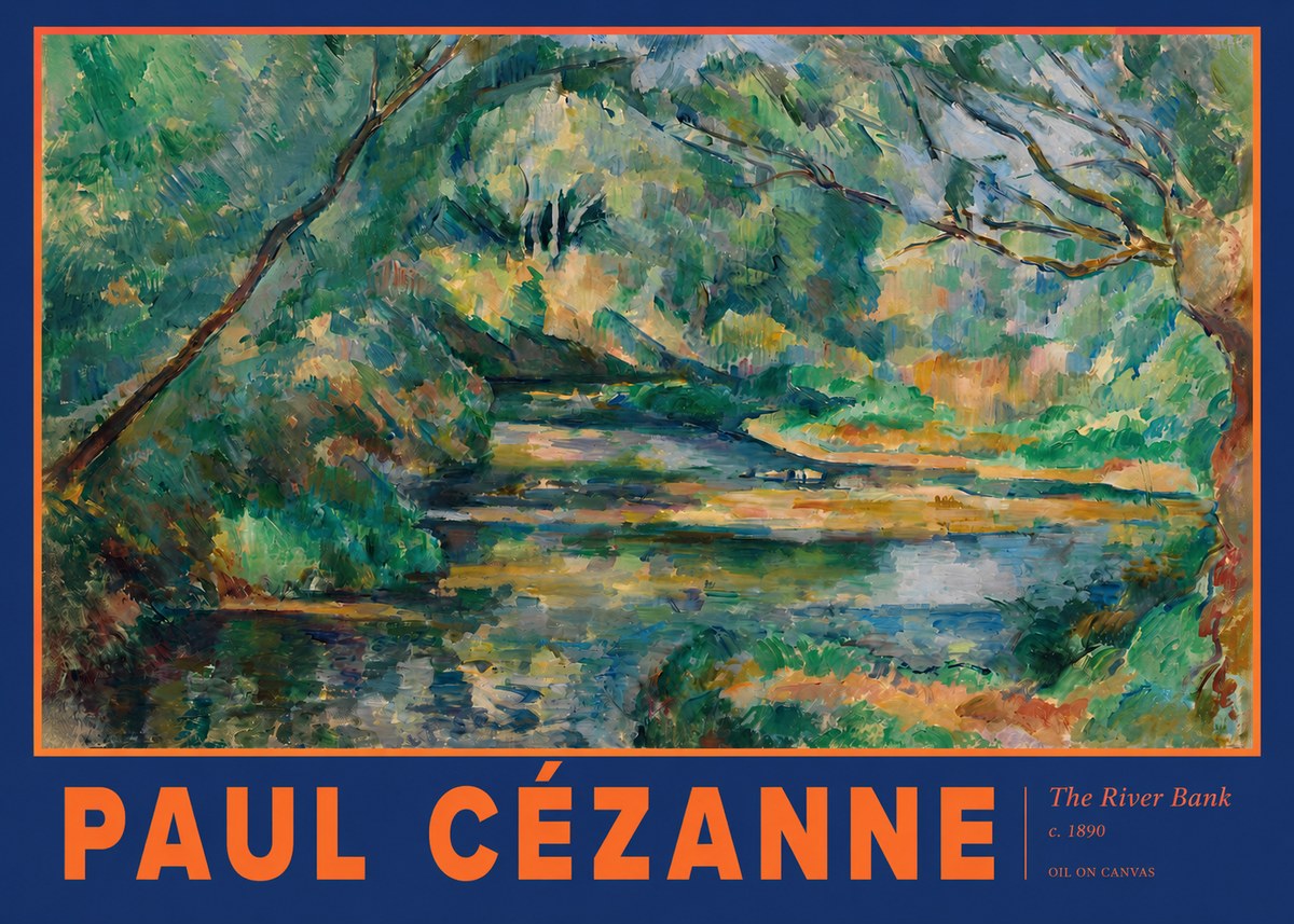 Paul Cézanne The River Bank No2 - Plakat