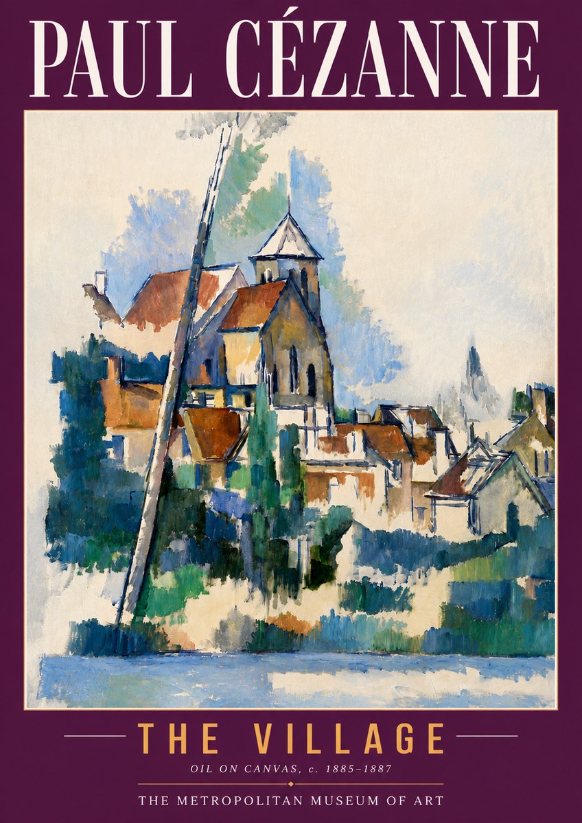 Paul Cézanne The Village II No4 - Plakat