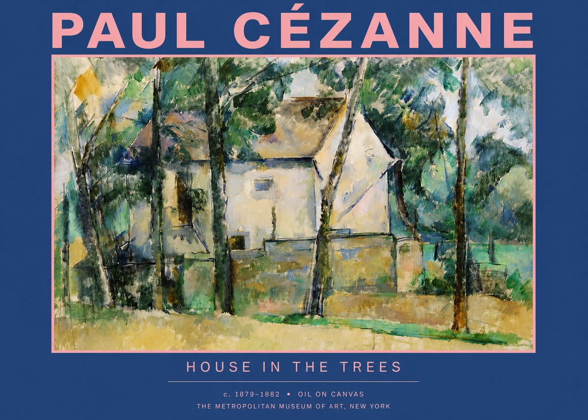 Paul Cézanne House in the Trees No2 - Plakat