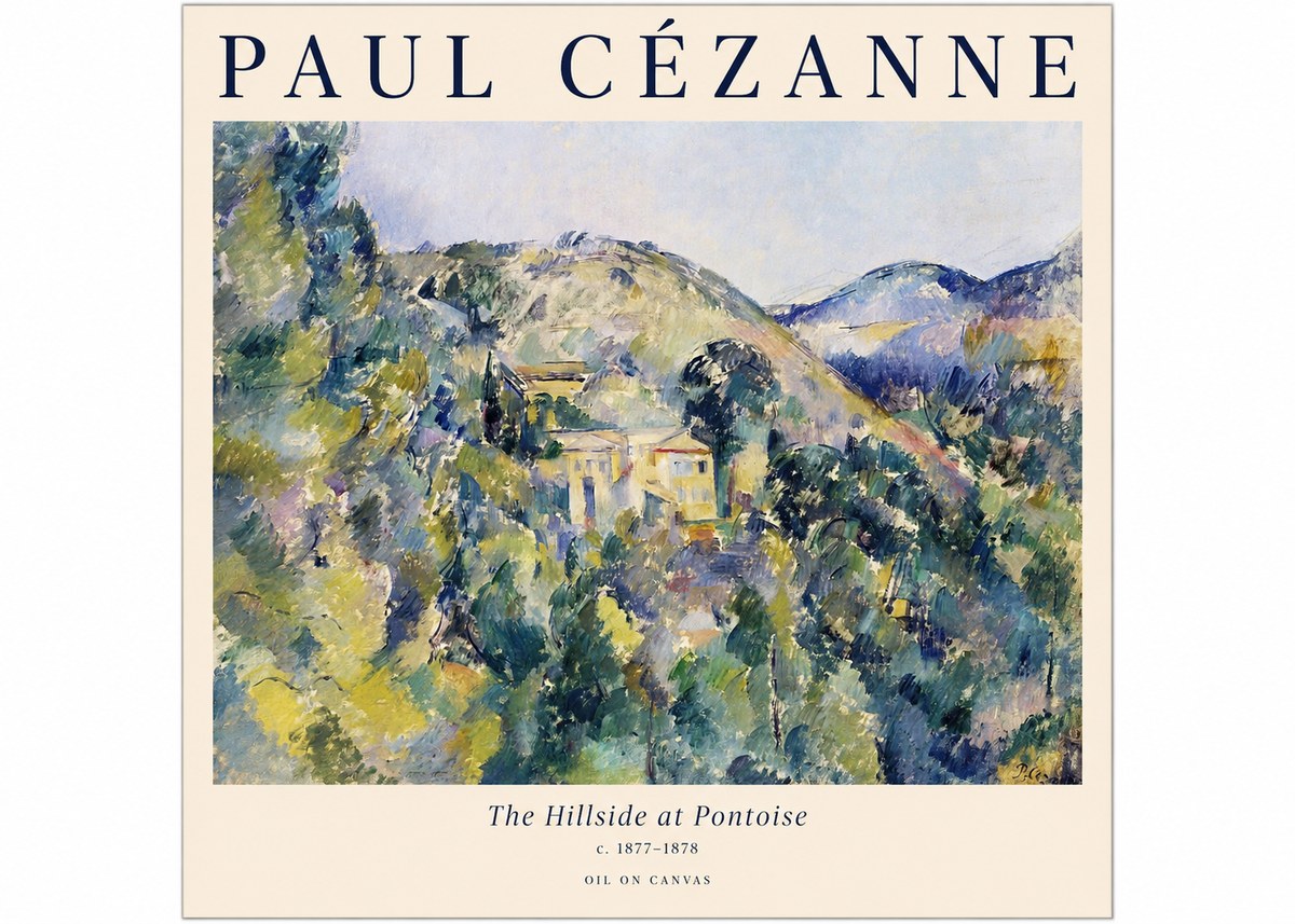 Paul Cézanne The Hillside at Pontoise No1 - Plakat