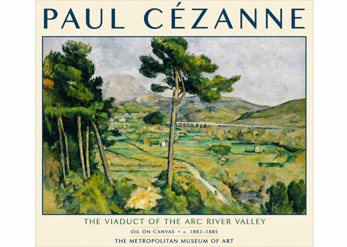 Paul Cézanne The Viaduct of the Arc River Valley No5 - Plakat