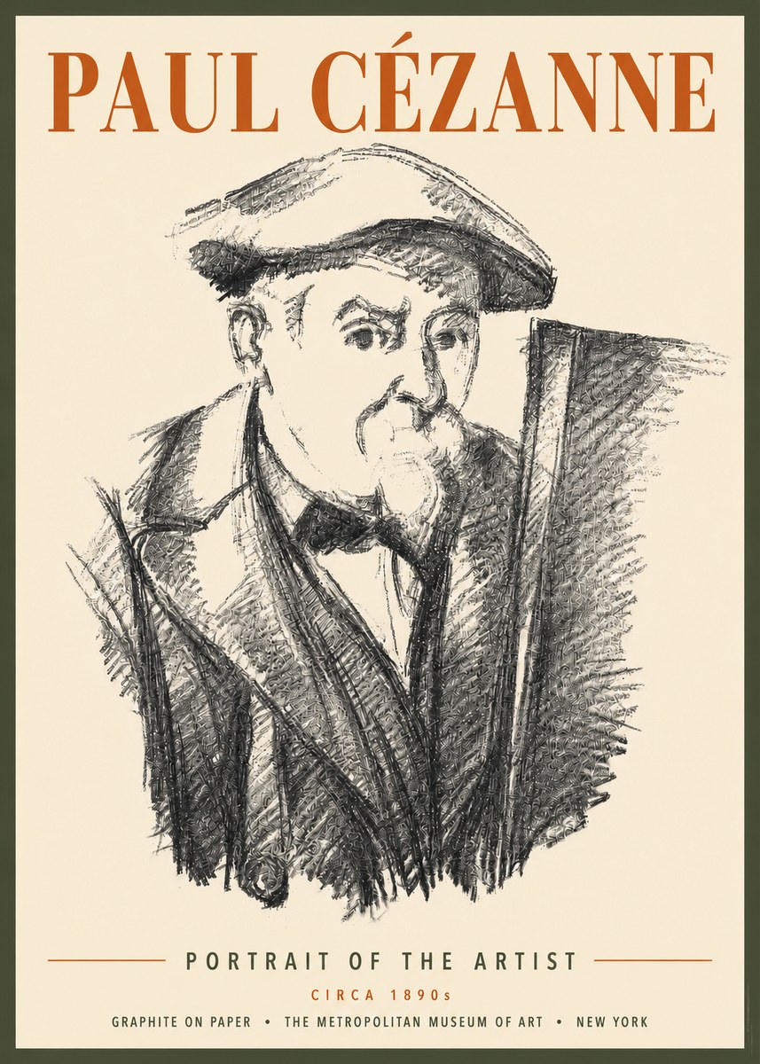Paul Cézanne Portrait of the Artist III No4 - Plakat
