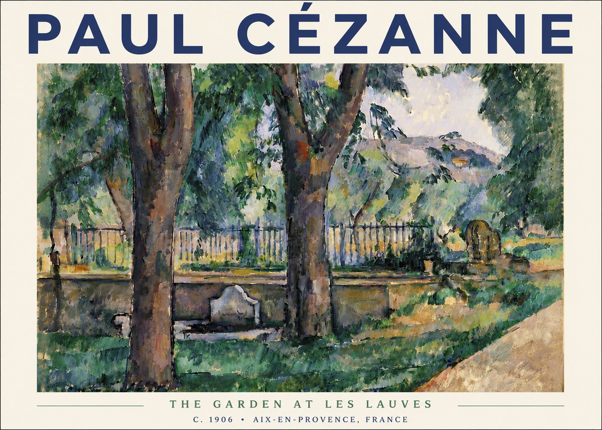 Paul Cézanne The Garden at Les Lauves No5 - Plakat