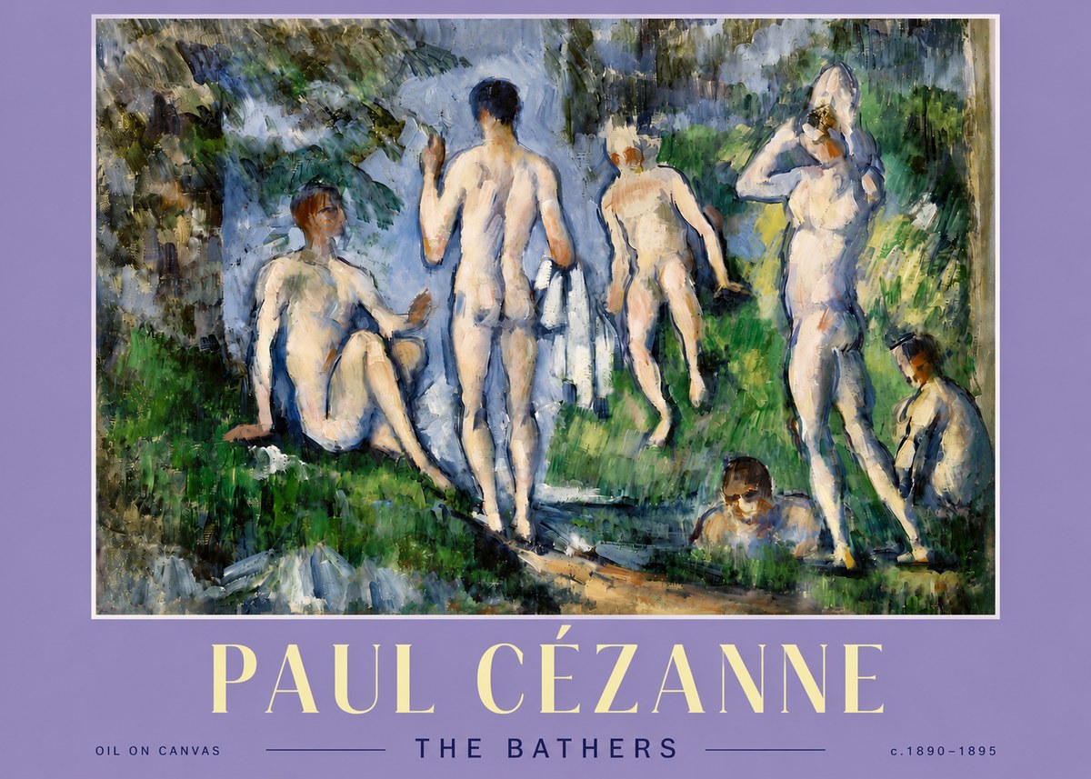 Paul Cézanne The Bathers No4 - Plakat