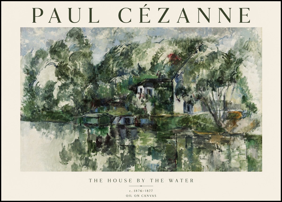 Paul Cézanne The House by the Water No1 - Plakat