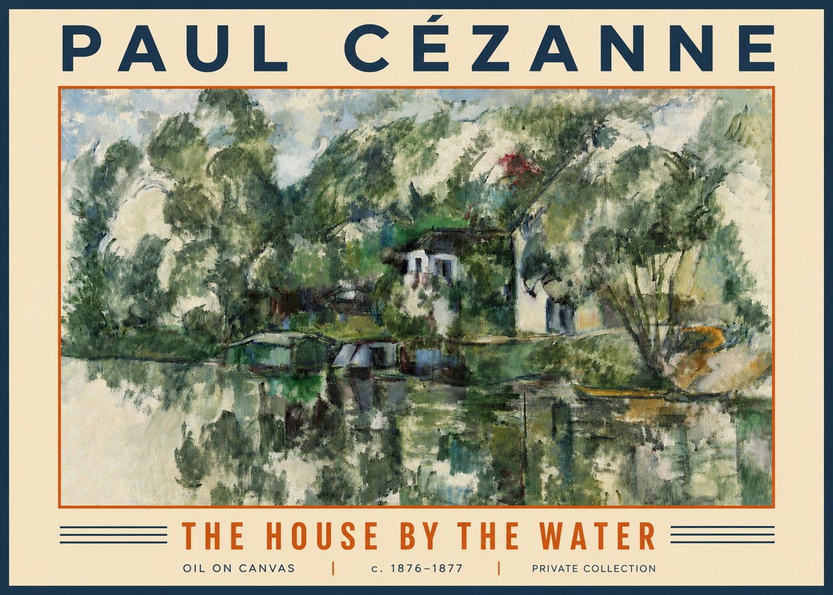 Paul Cézanne The House by the Water No4 - Plakat