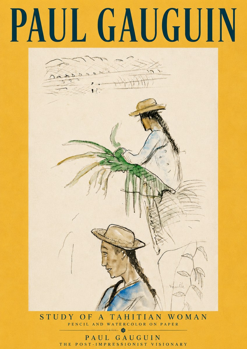 Paul Gauguin Study of a Tahitian Woman I No6 - Plakat