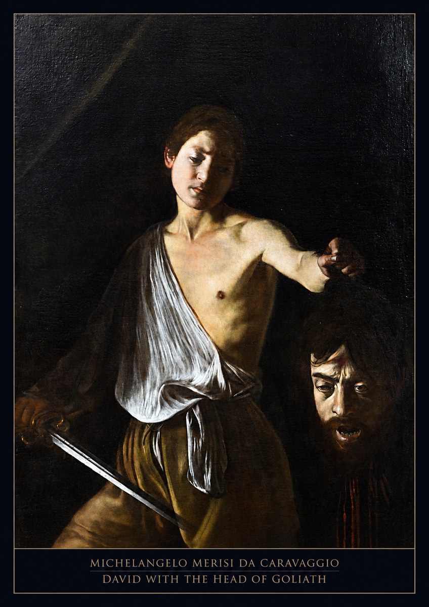 Michelangelo Merisi da Caravaggio David with the Head of Goliath II No5 - Plakat