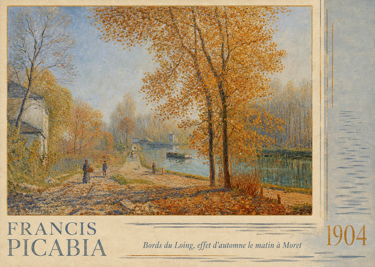 Francis Picabia Bords Du Loing, Effet D'automne Le Matin À Moret No4 - Plakat