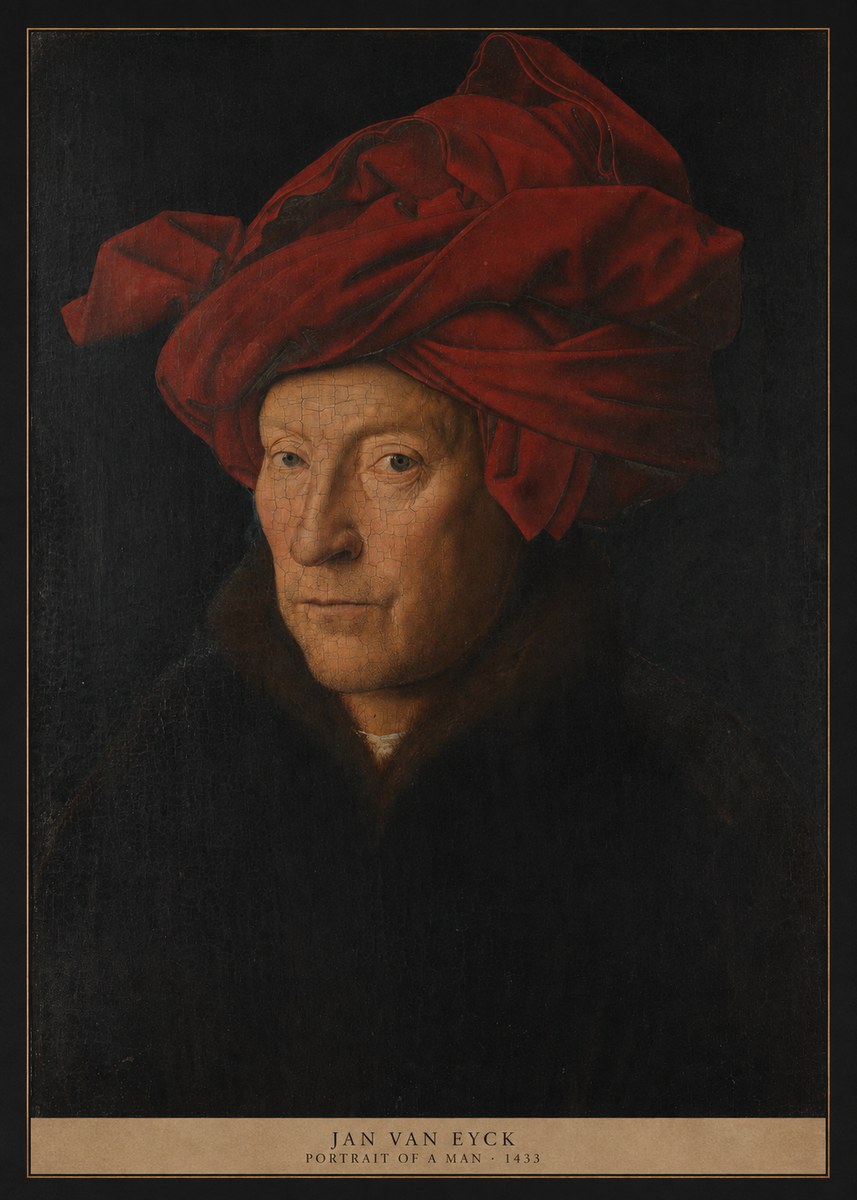 Jan van Eyck Portrait of a Man II No5 - Plakat