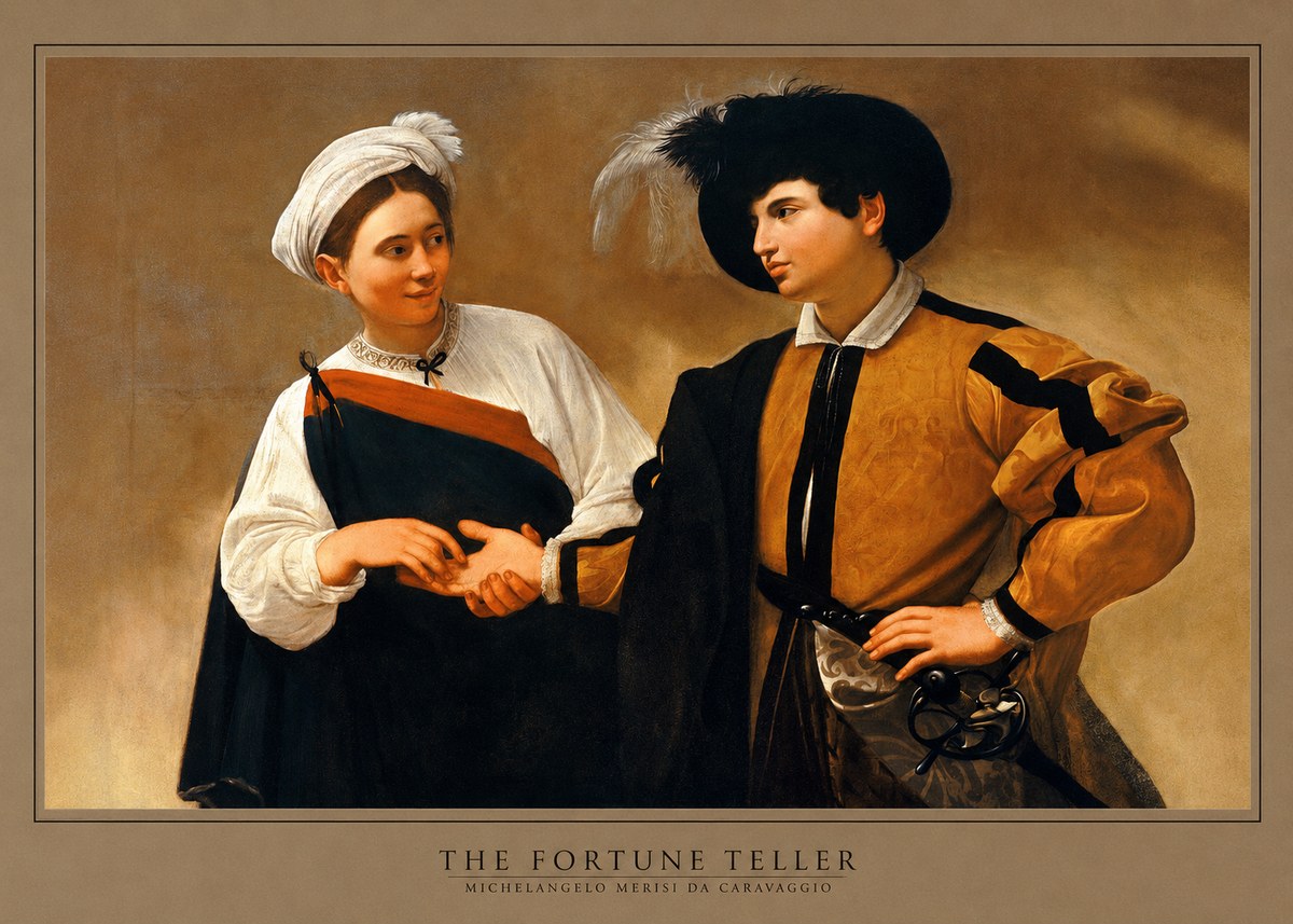 Michelangelo Merisi da Caravaggio The Fortune Teller I No5 - Plakat