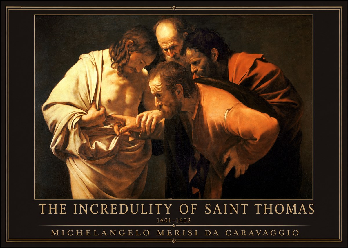 Michelangelo Merisi da Caravaggio The Incredulity of Saint Thomas II No4 - Plakat