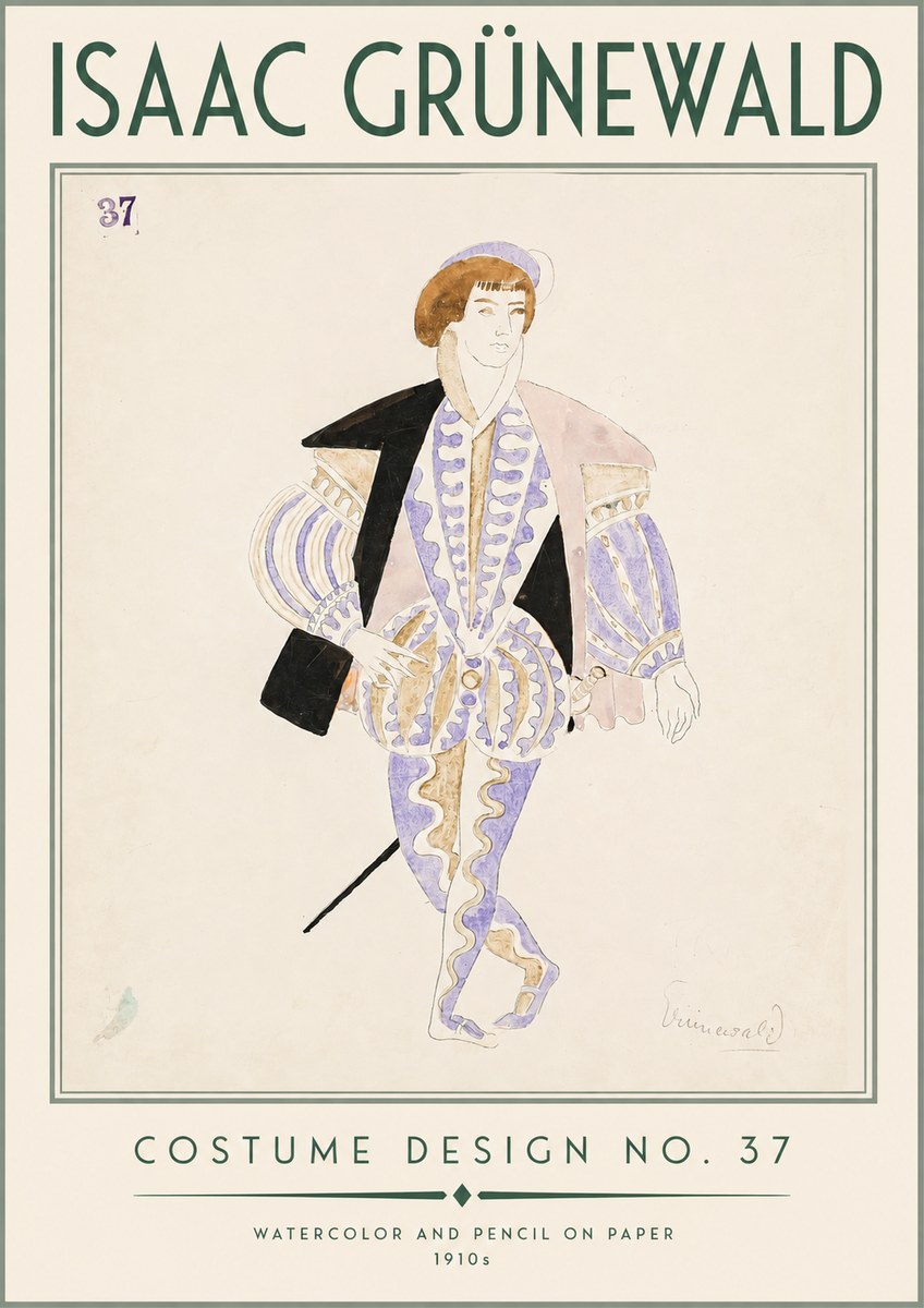 Isaac Grünewald Costume Design No. 37 No3 - Plakat