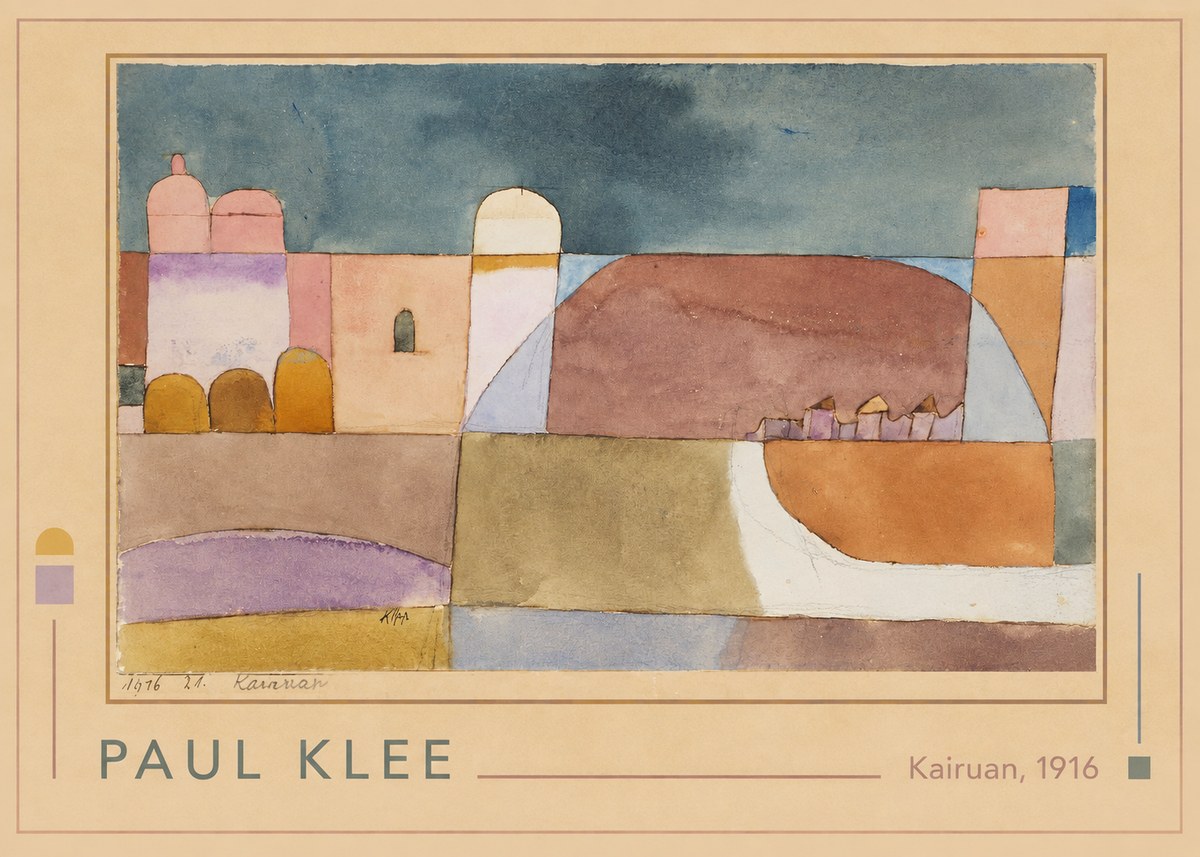 Paul Klee Kairuan, 1916 No1 - Plakat