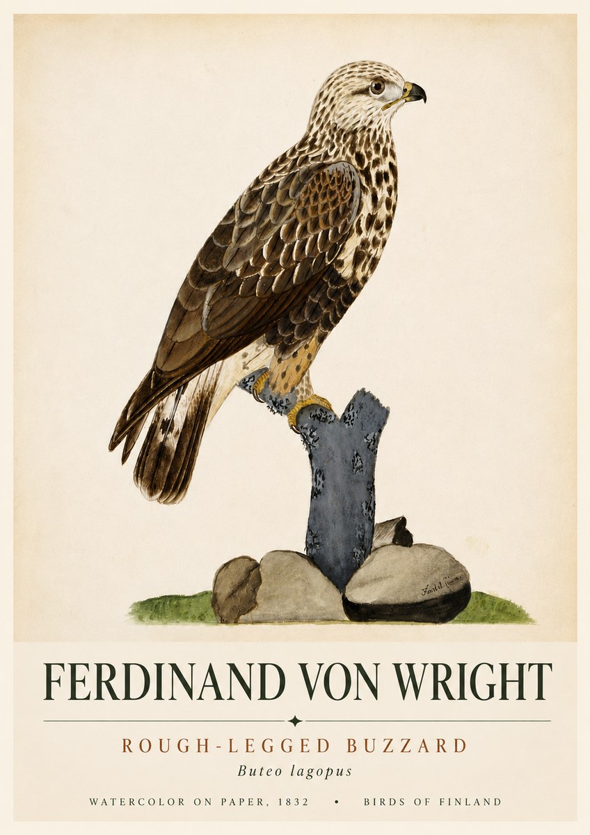 Ferdinand von Wright Rough-legged Buzzard No6 - Plakat
