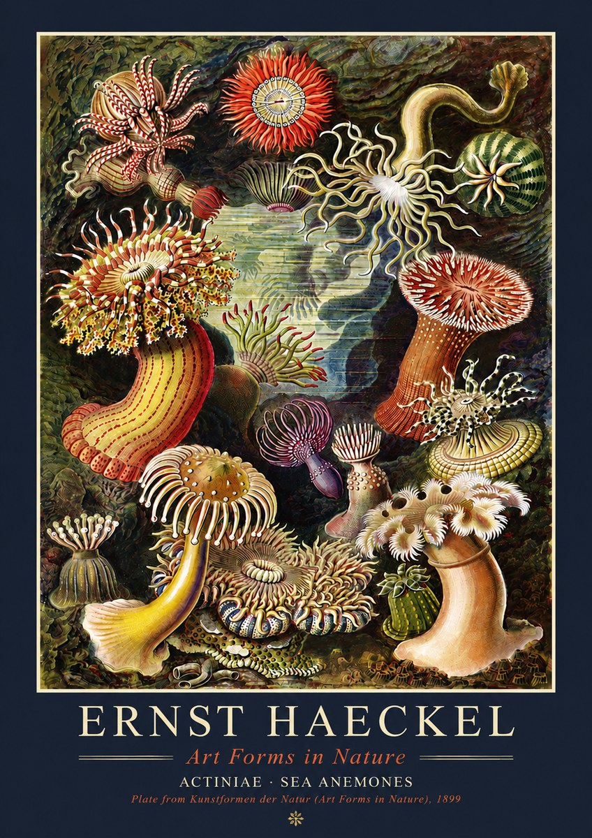 Ernst Haeckel Sea Anemones No4 - Plakat