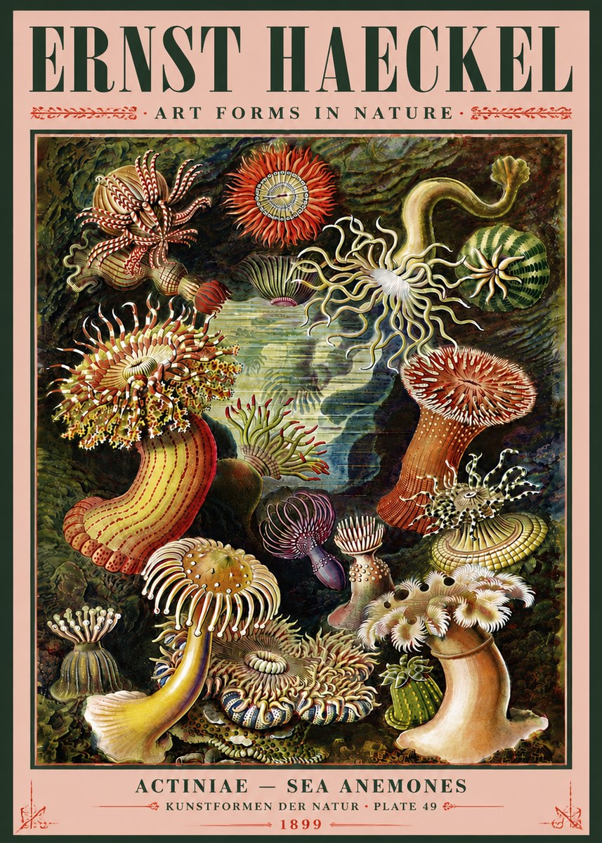 Ernst Haeckel Sea Anemones No5 - Plakat