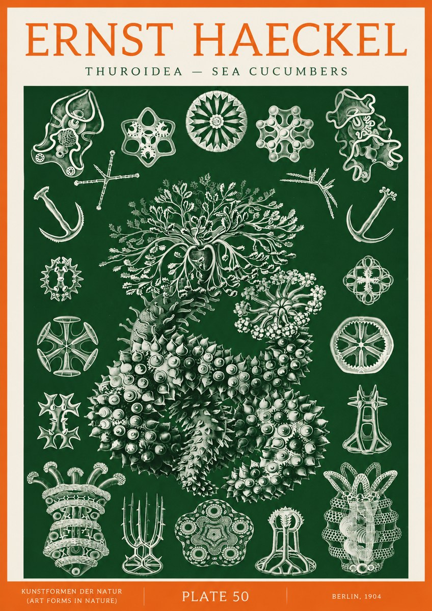 Ernst Haeckel Thuroidea - Sea Organisms No3 - Plakat