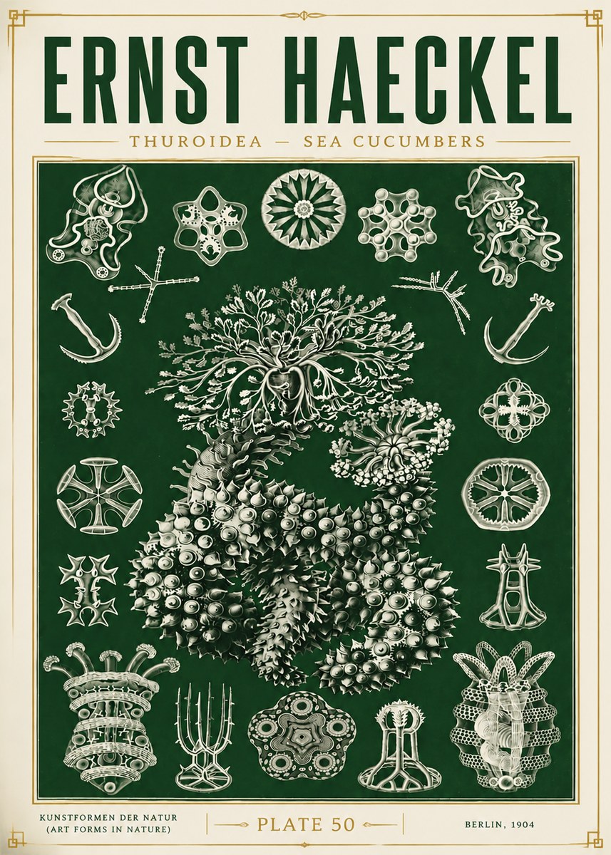 Ernst Haeckel Thuroidea - Sea Organisms No6 - Plakat