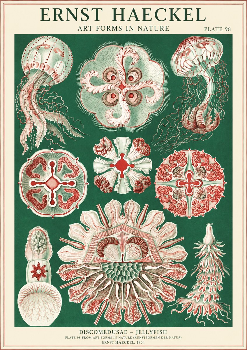 Ernst Haeckel Discomedusae - the Jellyfish No2 - Plakat