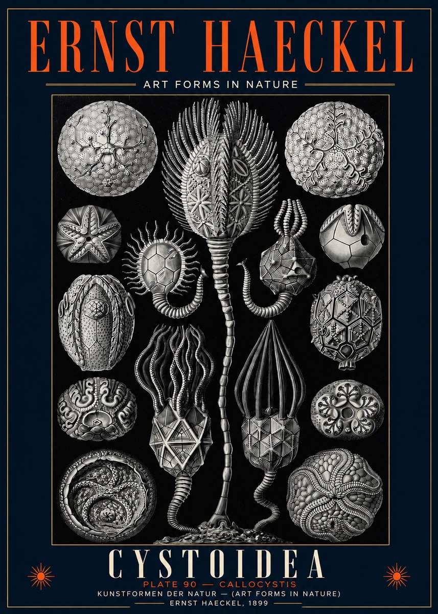 Ernst Haeckel Cystoidea - Callocystis No5 - Plakat
