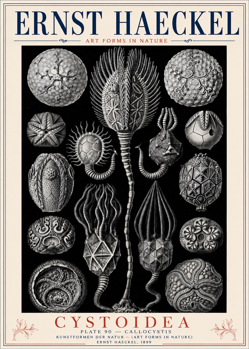 Ernst Haeckel Cystoidea - Callocystis No6 - Plakat