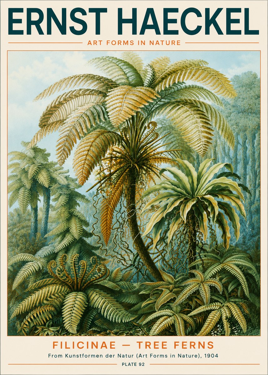 Ernst Haeckel Filicinae – Tree Ferns No3 - Plakat