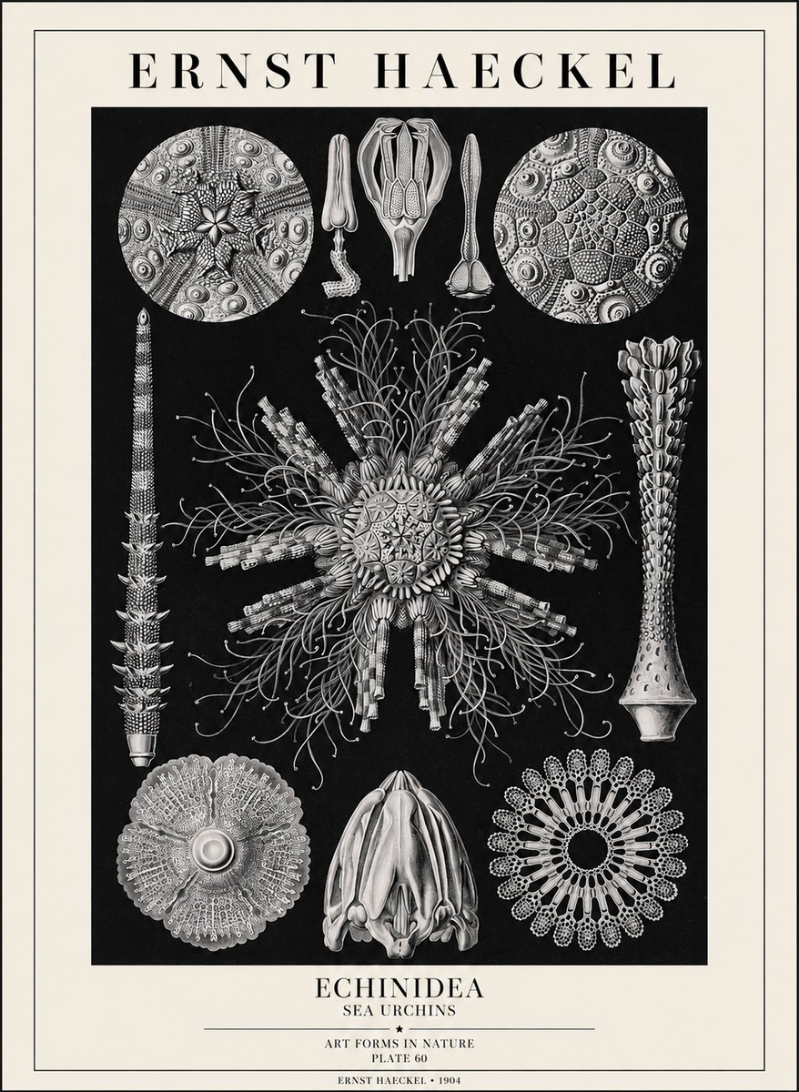 Ernst Haeckel Echinidea Sea Urchins No1 - Plakat